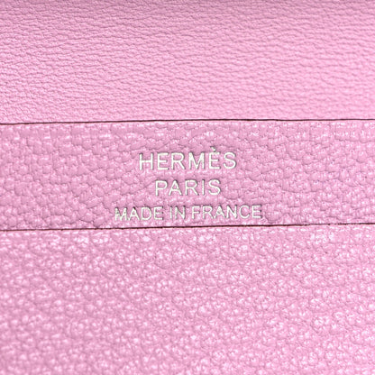 Hermes Chevre Mysore Bearn Card Holder Wallet Mauve Sylvestre 6 of 10