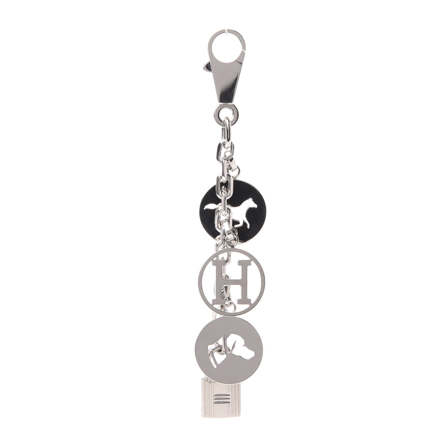 Hermes Palladium Breloque Bag Charm Silver 1 of 6