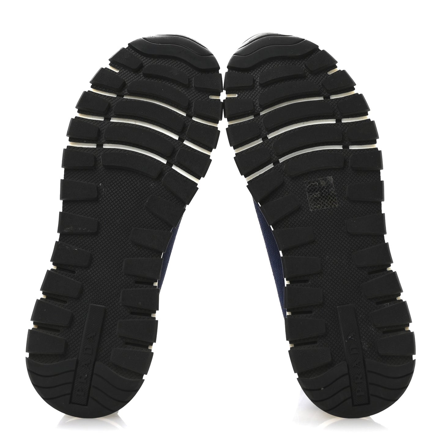 Knit Fabric Logo Sneakers 39 Navy