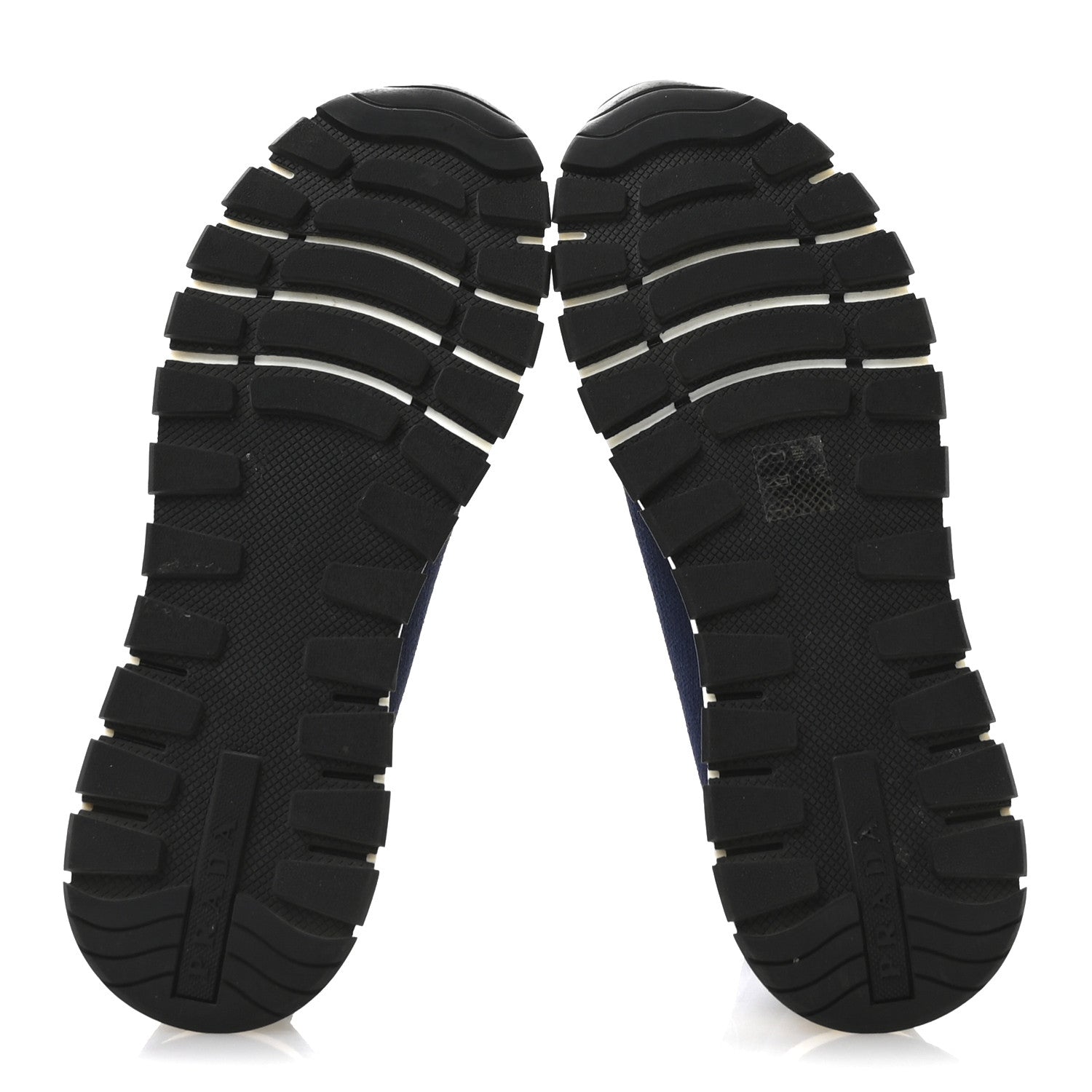 Prada Knit Fabric Logo Sneakers 39 Navy 6 of 7