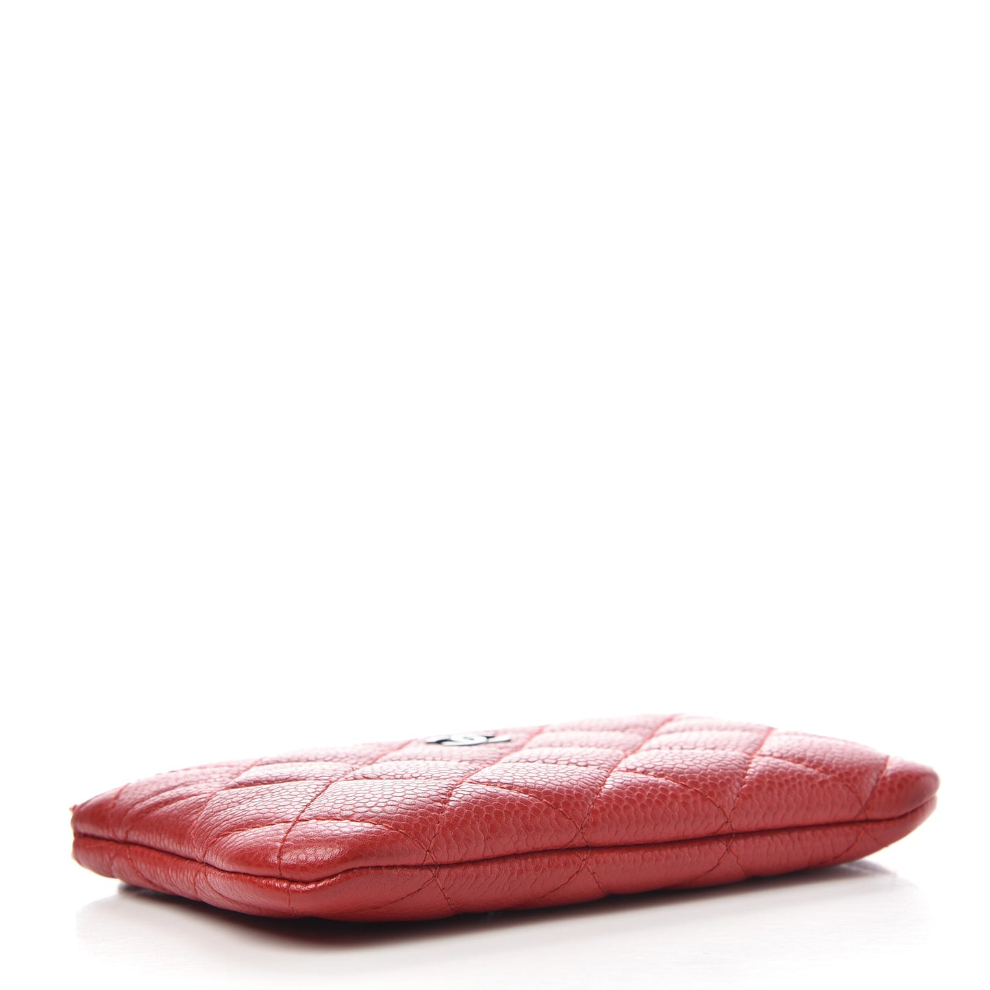 Caviar Quilted Small Cosmetic Case Red