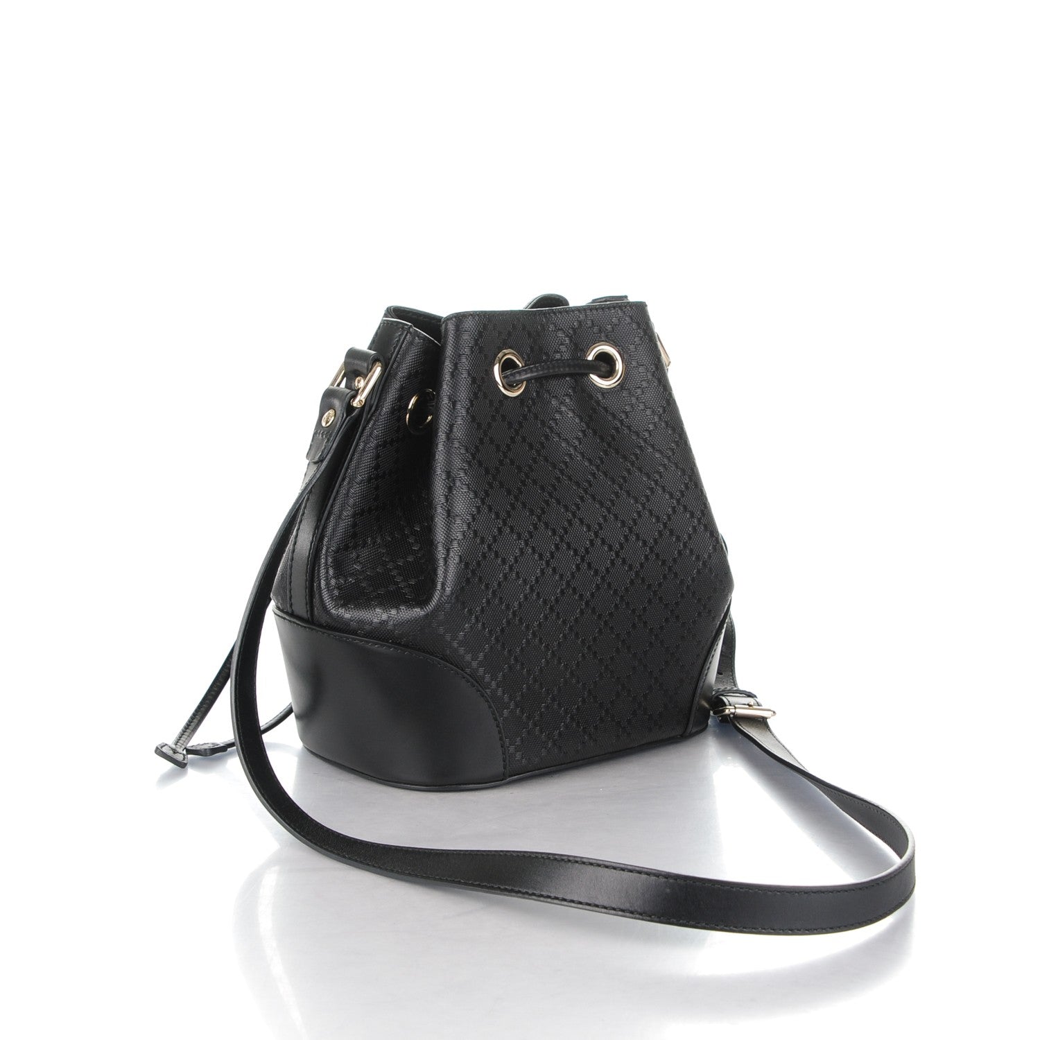 Gucci Bright Diamante Small Bucket Bag Black 3 of 7