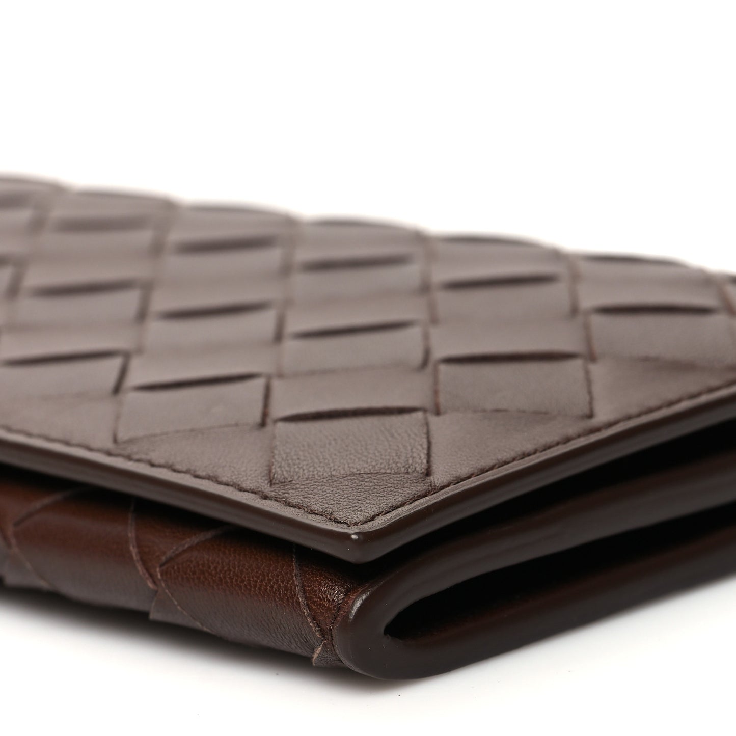 Nappa Intrecciato Long Slim Wallet Acorn