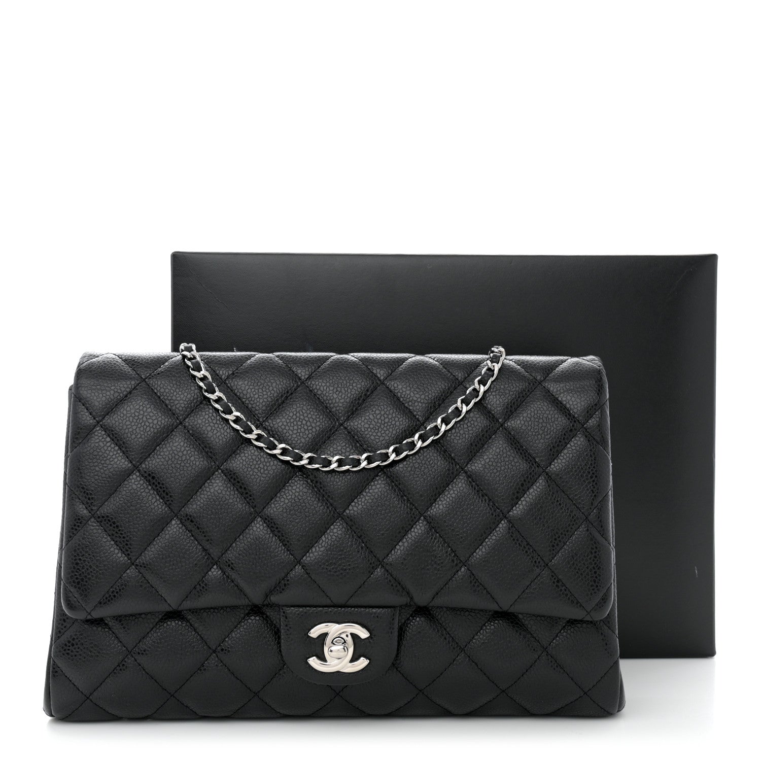Chanel Caviar Quilted Clutch With Chain Flap Black 11 of 11