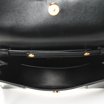 Balenciaga Shiny Box Calfskin Small Hourglass Evening Chain Bag Black 4 of 4