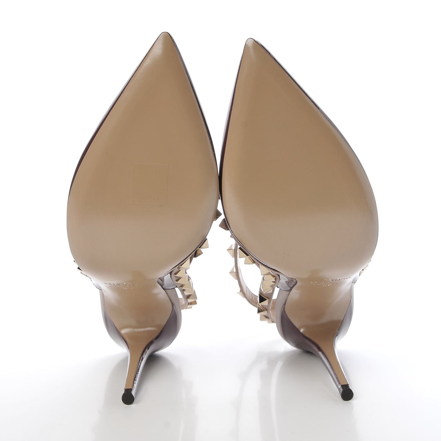 Patent Rockstud Ankle Strap 100mm Pumps 39 Vinaccia Poudre