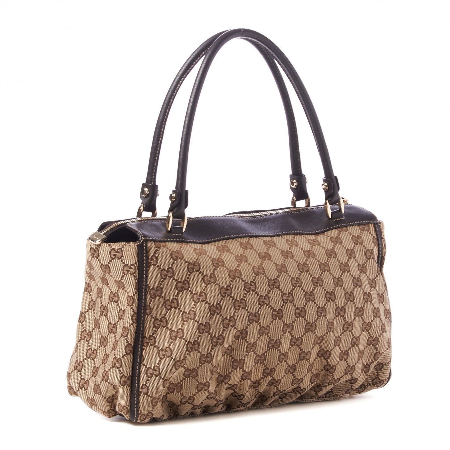 Monogram D Gold Tote Dark Brown