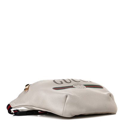 Gucci Grained Calfskin Logo Belt Bag White 4 of 13