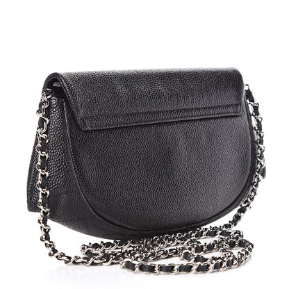 Chanel Caviar Half Moon Wallet On Chain WOC Black 3 of 11