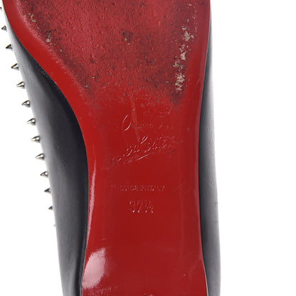 Christian Louboutin Shiny Calfskin Anjalina Flats 37.5 Black 6 of 7