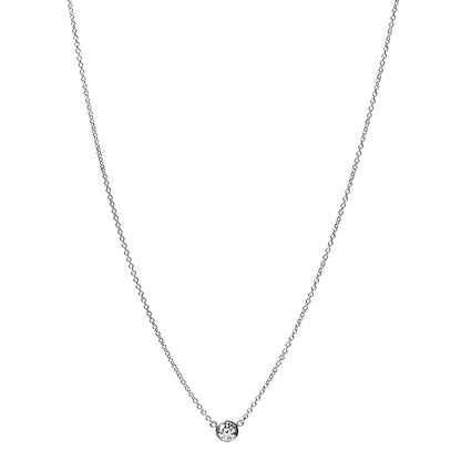 Tiffany Platinum Diamond .22ct Elsa Peretti Diamonds By The Yard Pendant Necklace 1 of 6