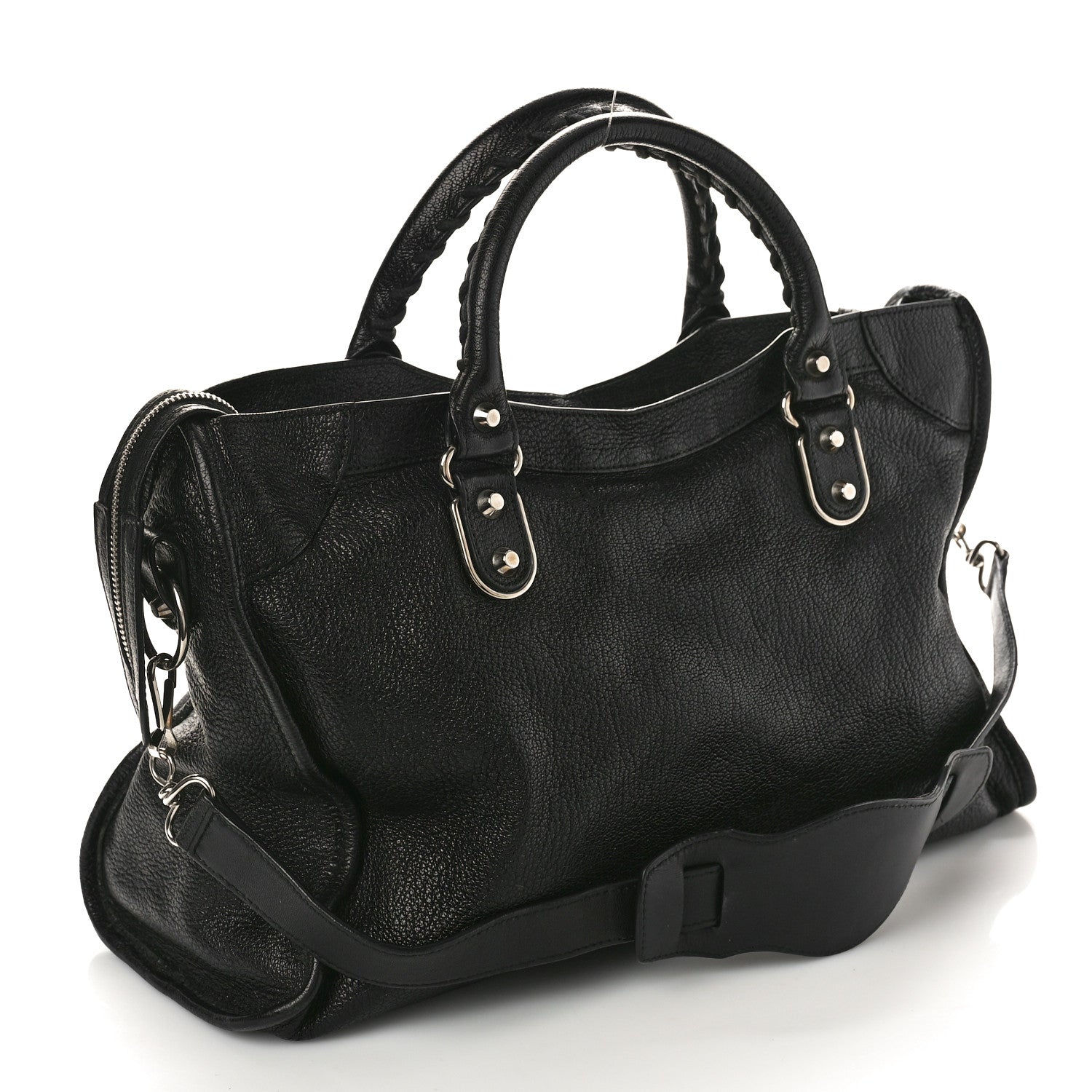 Balenciaga Chevre Silver Metallic Edge Hardware City Black 3 of 13