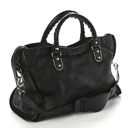 Balenciaga Chevre Silver Metallic Edge Hardware City Black 3 of 13