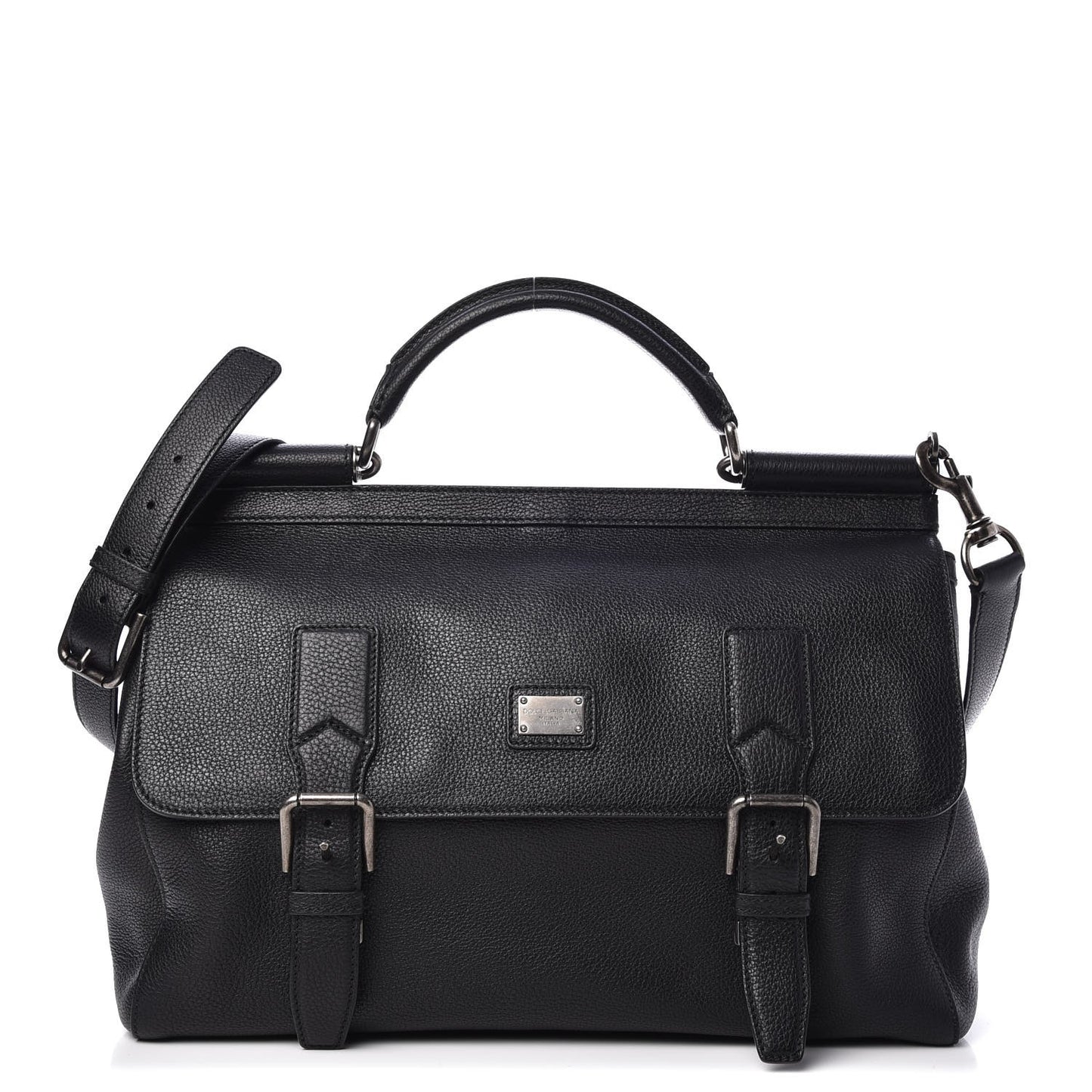Calfskin Miss Sicily Weekender Nero Black