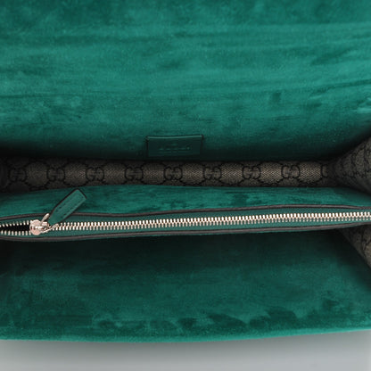 Gucci GG Supreme Monogram Embroidered Medium Dionysus Shoulder Bag Emerald 5 of 7