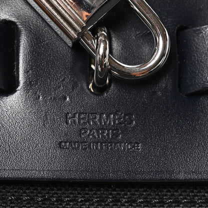 Hermes Military Toile Vache Hunter Herbag Zip PM 31 Black Bleu Indigo 7 of 11