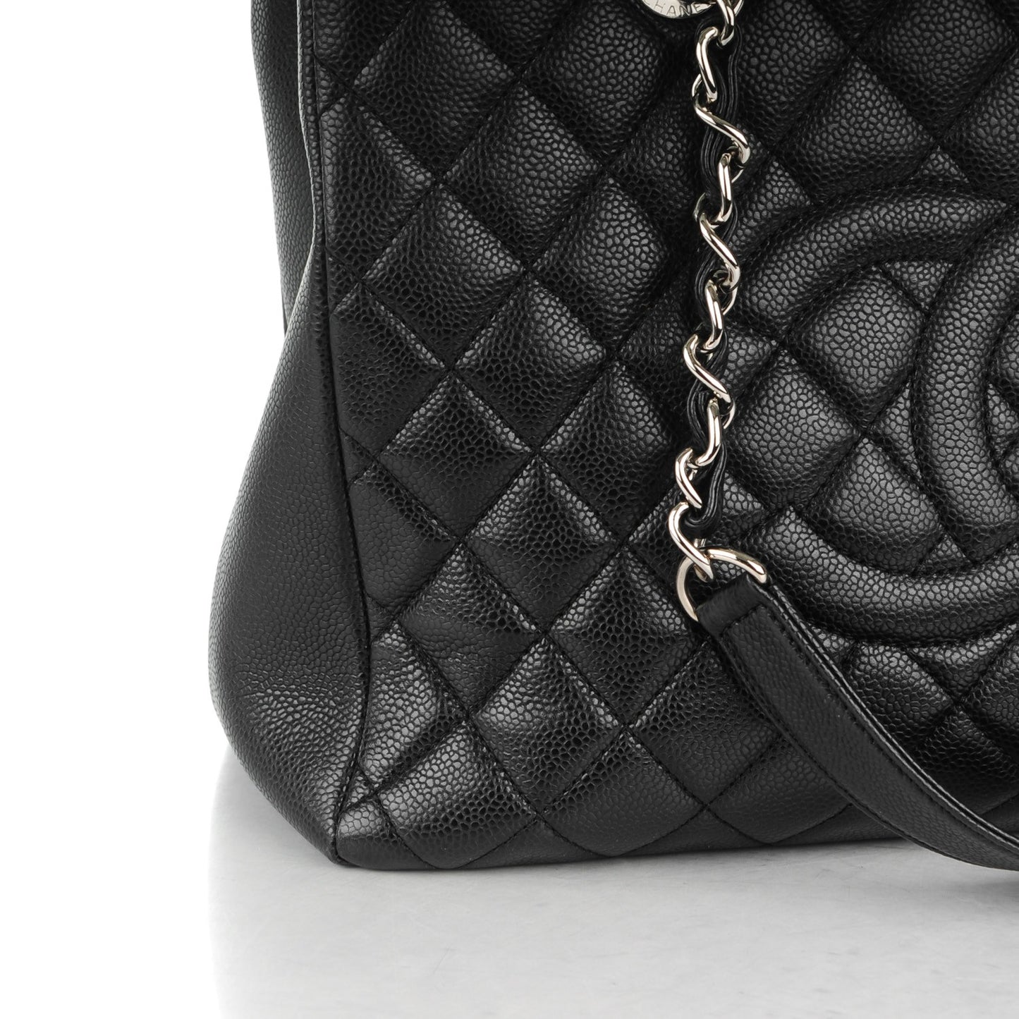 Caviar Quilted Grand Shopping Tote GST Black
