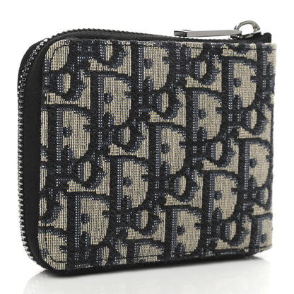 Christian Dior X KENNY SCHARF Oblique Canvas Embroidered Patches Compact Zipped Wallet Charcoal 3 of 6