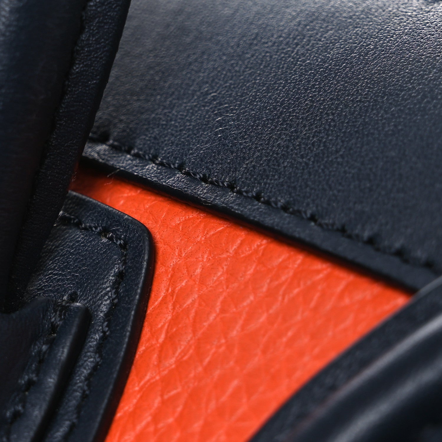 Celine Elephant Calfskin Nano Tri-Color Luggage Bright Orange 12 of 17