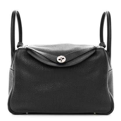 Hermes Taurillon Clemence Lindy 30 Black 1 of 10