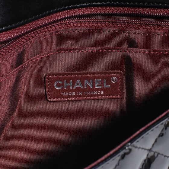 Chanel Patent Secret Label Medium Flap Black 6 of 8