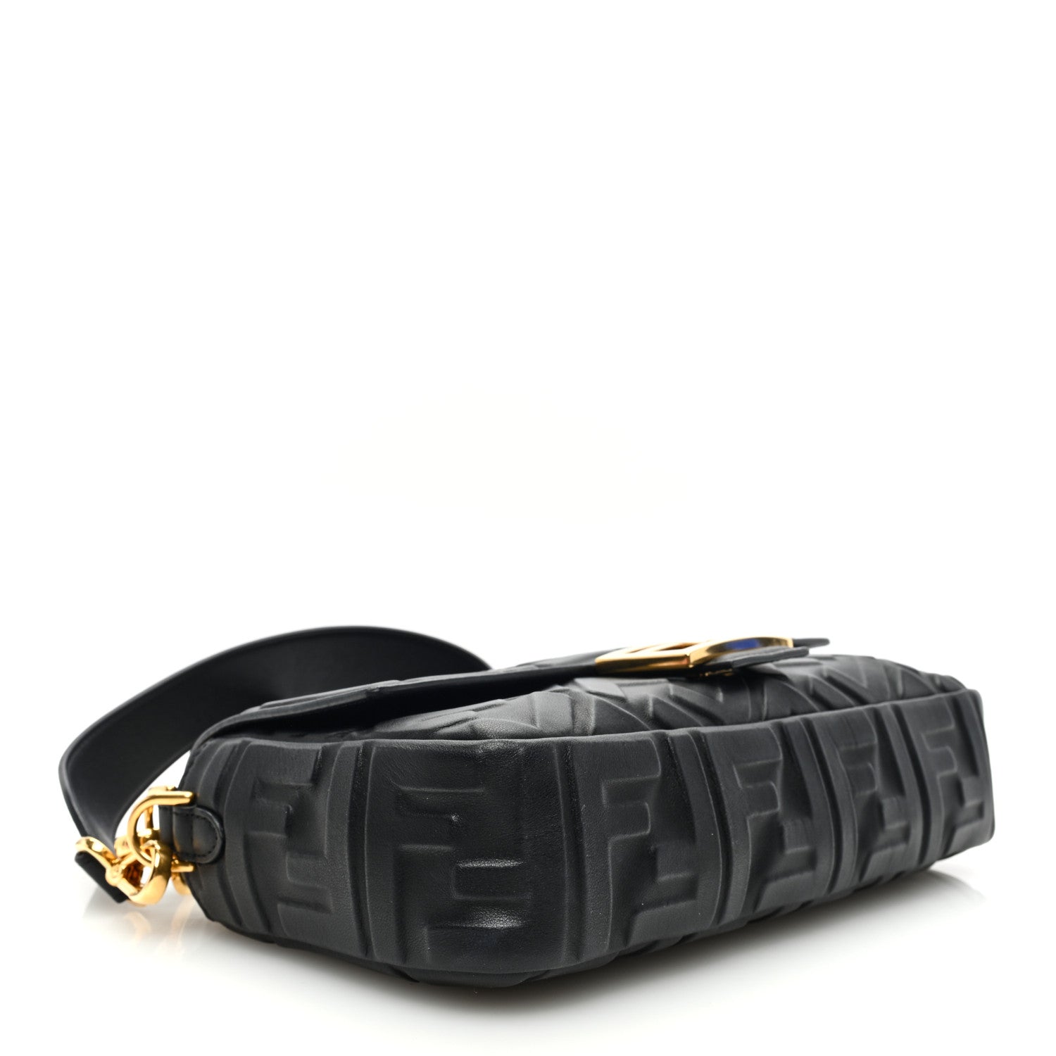 Fendi Nappa FF 1974 Embossed Baguette Black 4 of 10