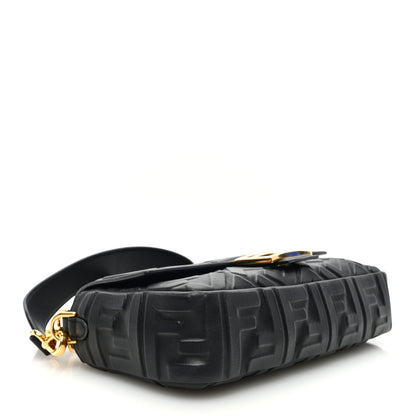 Fendi Nappa FF 1974 Embossed Baguette Black 4 of 10