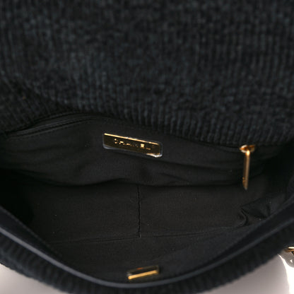 Chanel Corduroy Quilted Medium Chanel 19 Flap Black 5 of 9