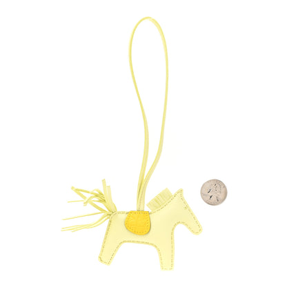 Hermes Milo Lambskin Matte Alligator Touch Grigri Rodeo Horse Bag Charm PM Jaune Milton Mimosa 2 of 5