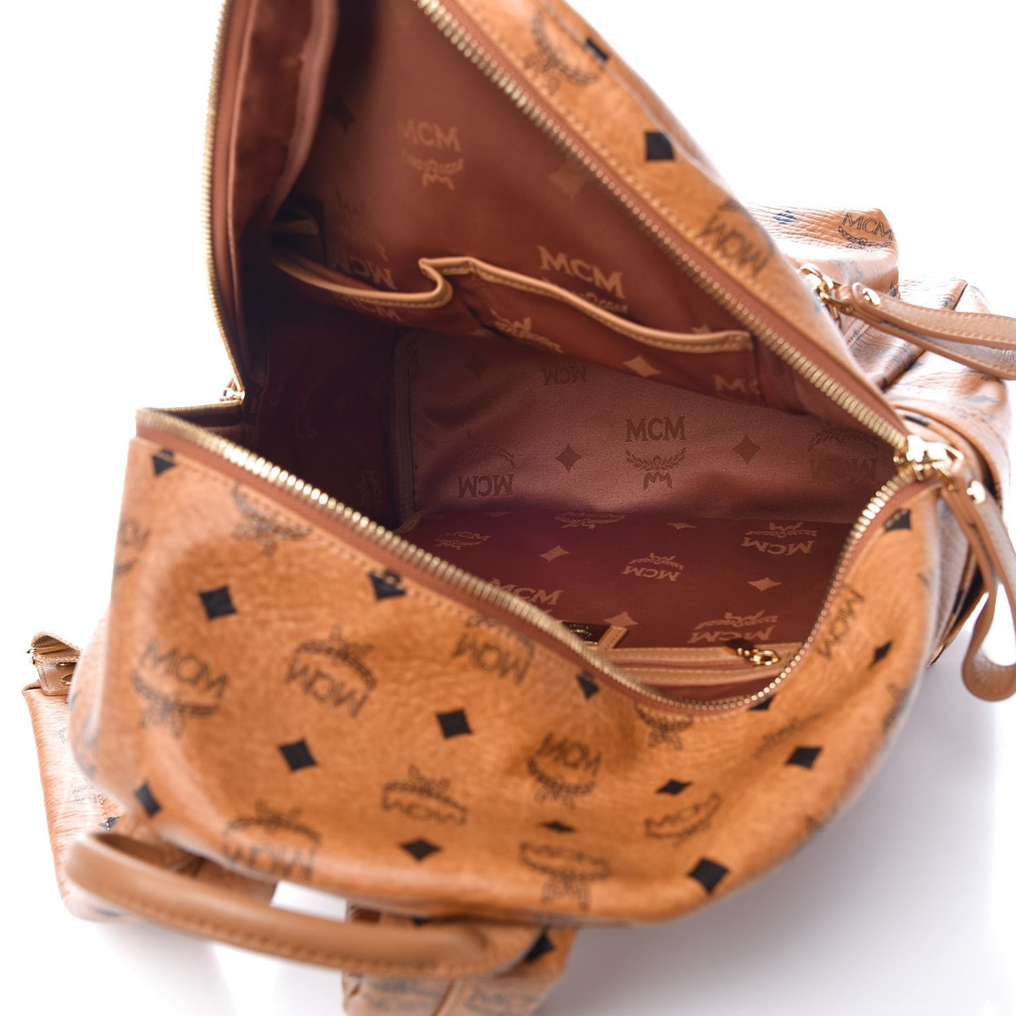 Visetos Medium Sprinkle Stud Stark Backpack Cognac