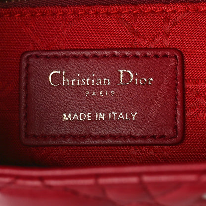 Christian Dior Lambskin Cannage Small My ABCDior Lady Dior Red 6 of 8