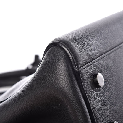 Saint Laurent Grained Calfskin Small Cabas Rive Gauche Black 17 of 17