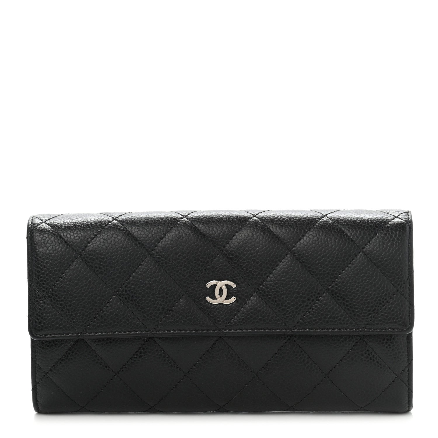 Chanel Caviar Quilted Large Flap Wallet Black 1 of 8