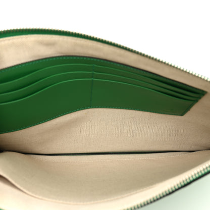 Gucci Calfskin GG Tennis Embossed Wristlet Pouch New Shamarock 5 of 7