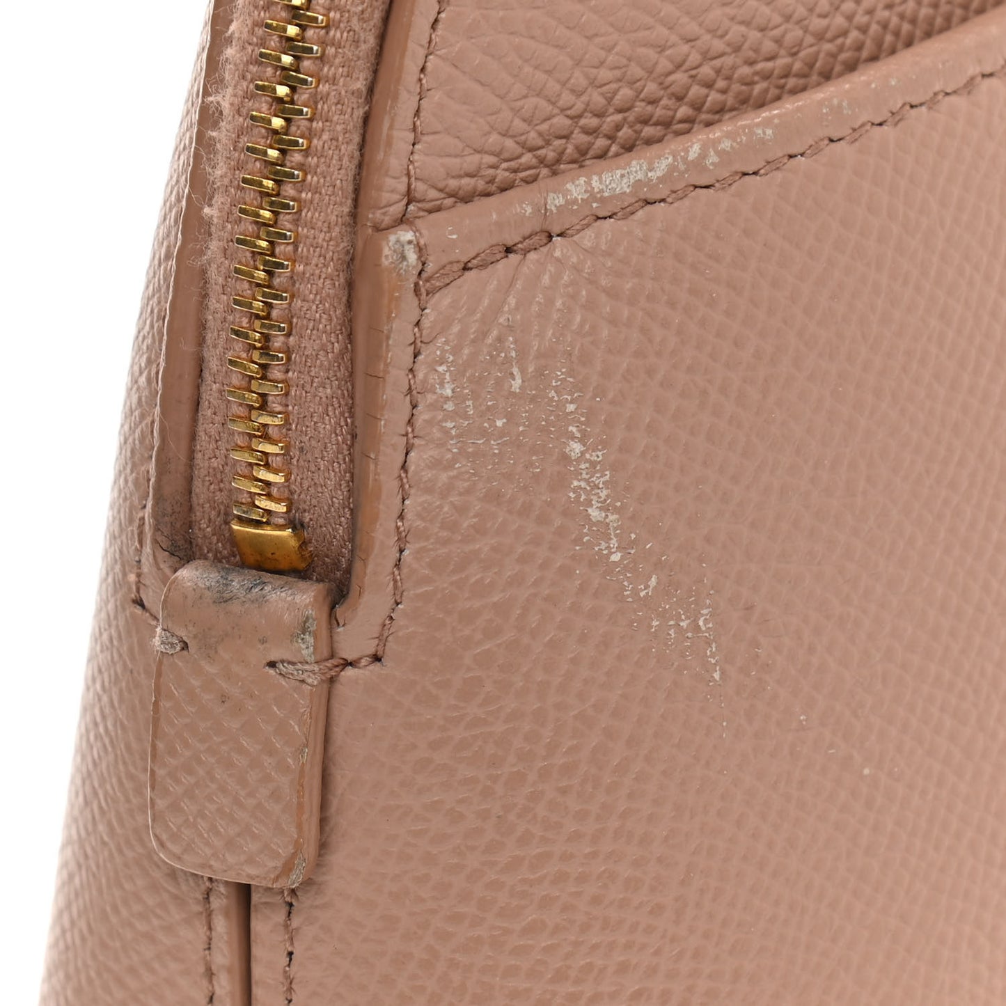 Grained Calfskin S Ville Top Handle Bag Beige Tapioca