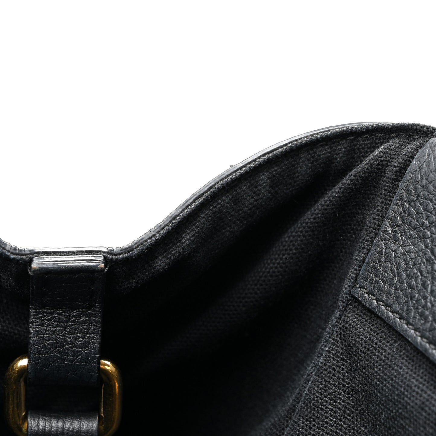 Grainy Calfskin House Check Small Canterbury Tote Black