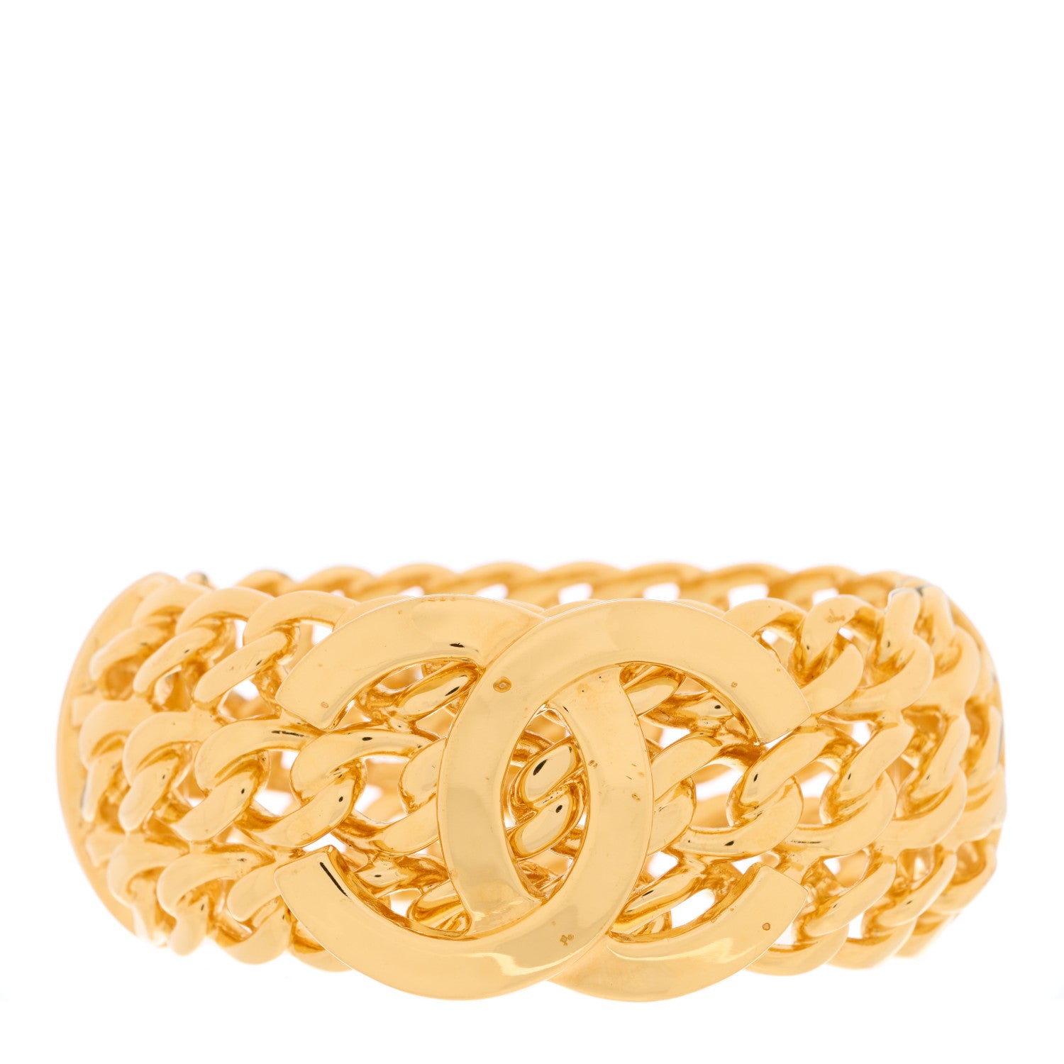 Chanel CC Chain Wide Bracelet Gold 1 of 3