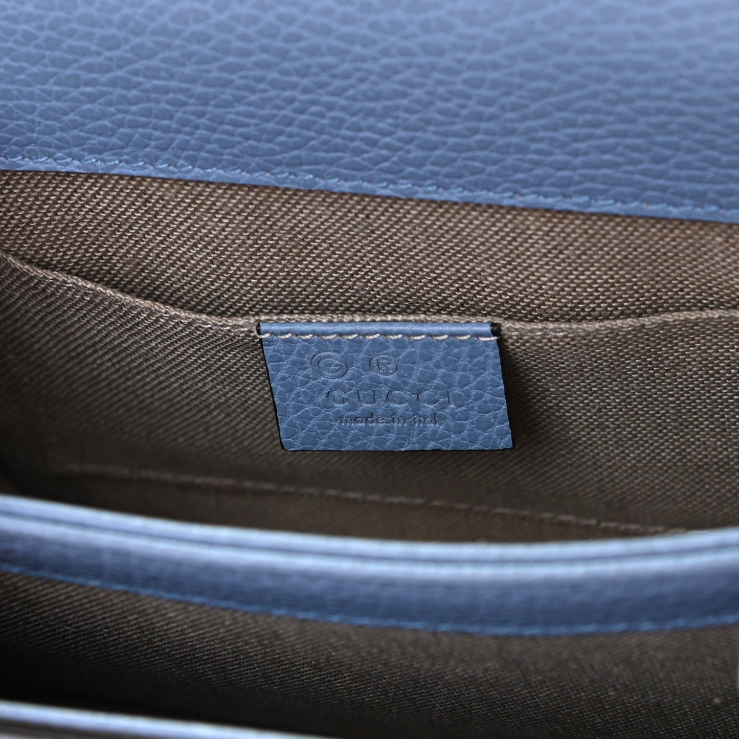 Dollar Calfskin Small Interlocking G Shoulder Bag Mineral Blue