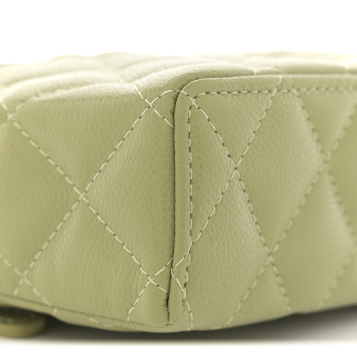Chanel Caviar Quilted Top Handle Slim Vanity With Chain Khaki 9 of 11