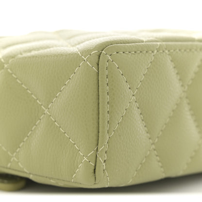 Chanel Caviar Quilted Top Handle Slim Vanity With Chain Khaki 9 of 11