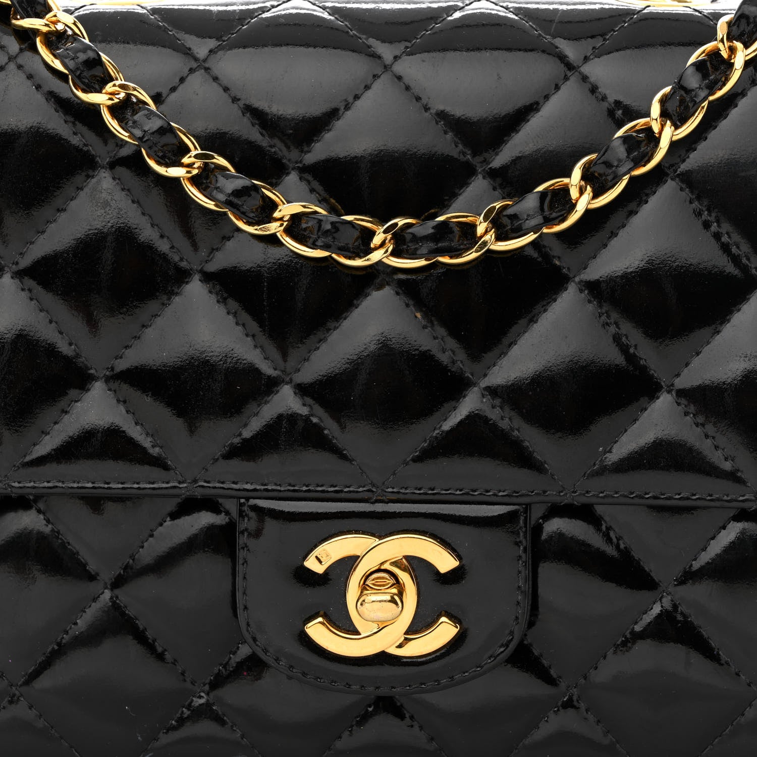 Chanel Patent Quilted Small Single Flap Black 8 of 18