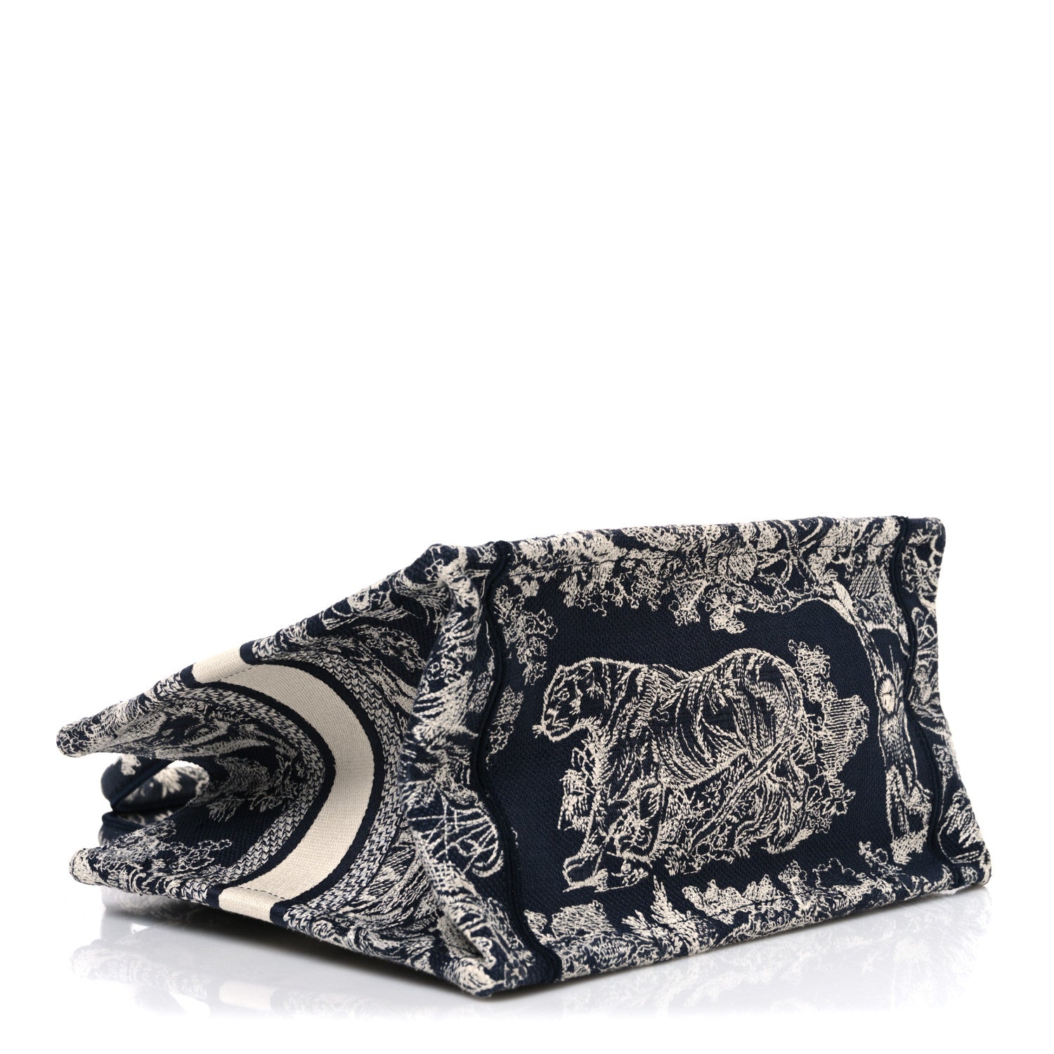Christian Dior Canvas Embroidered Small Dioriviera Toile De Jouy