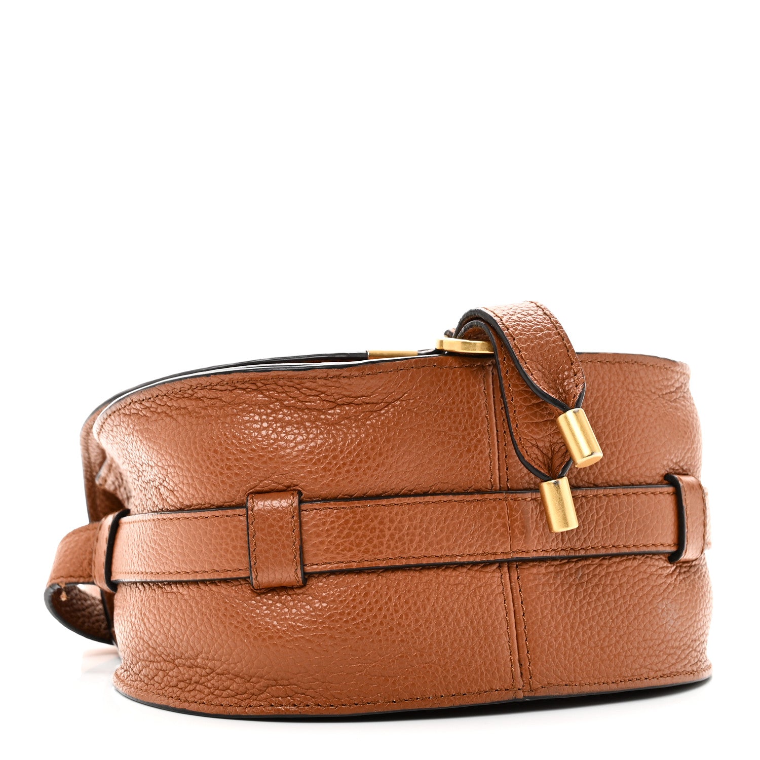 Chloe Calfskin Mini Marcie Round Crossbody Bag Tan 4 of 10
