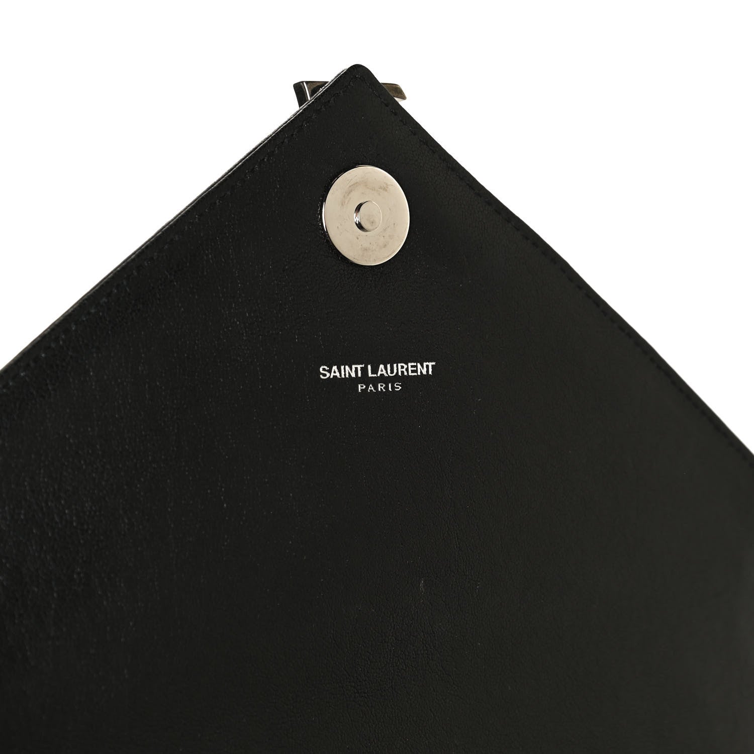 Saint Laurent Sheepskin Matelasse Chevron Monogram Medium College Bag Black 6 of 12