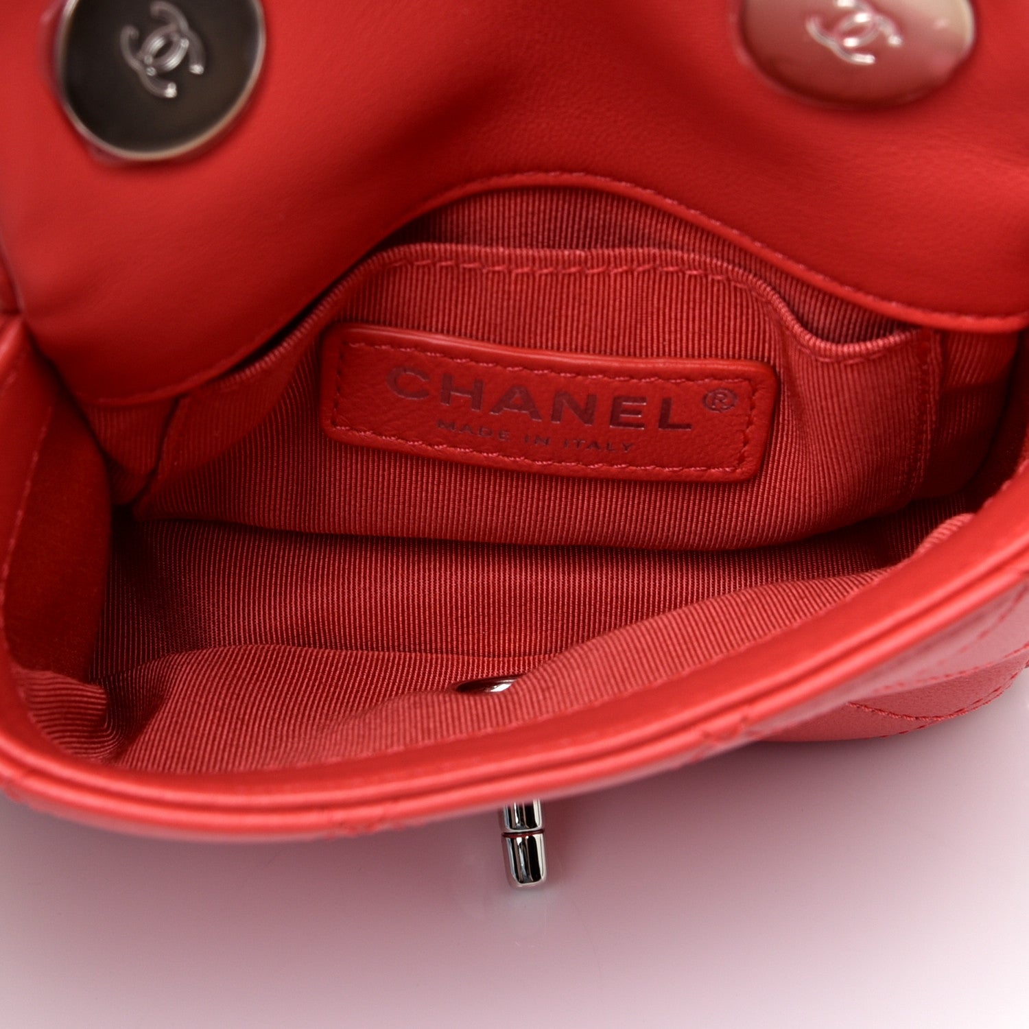 Chanel Lambskin Mixed Fibers Large Shopping Bag Red Purple White 12 of 13
