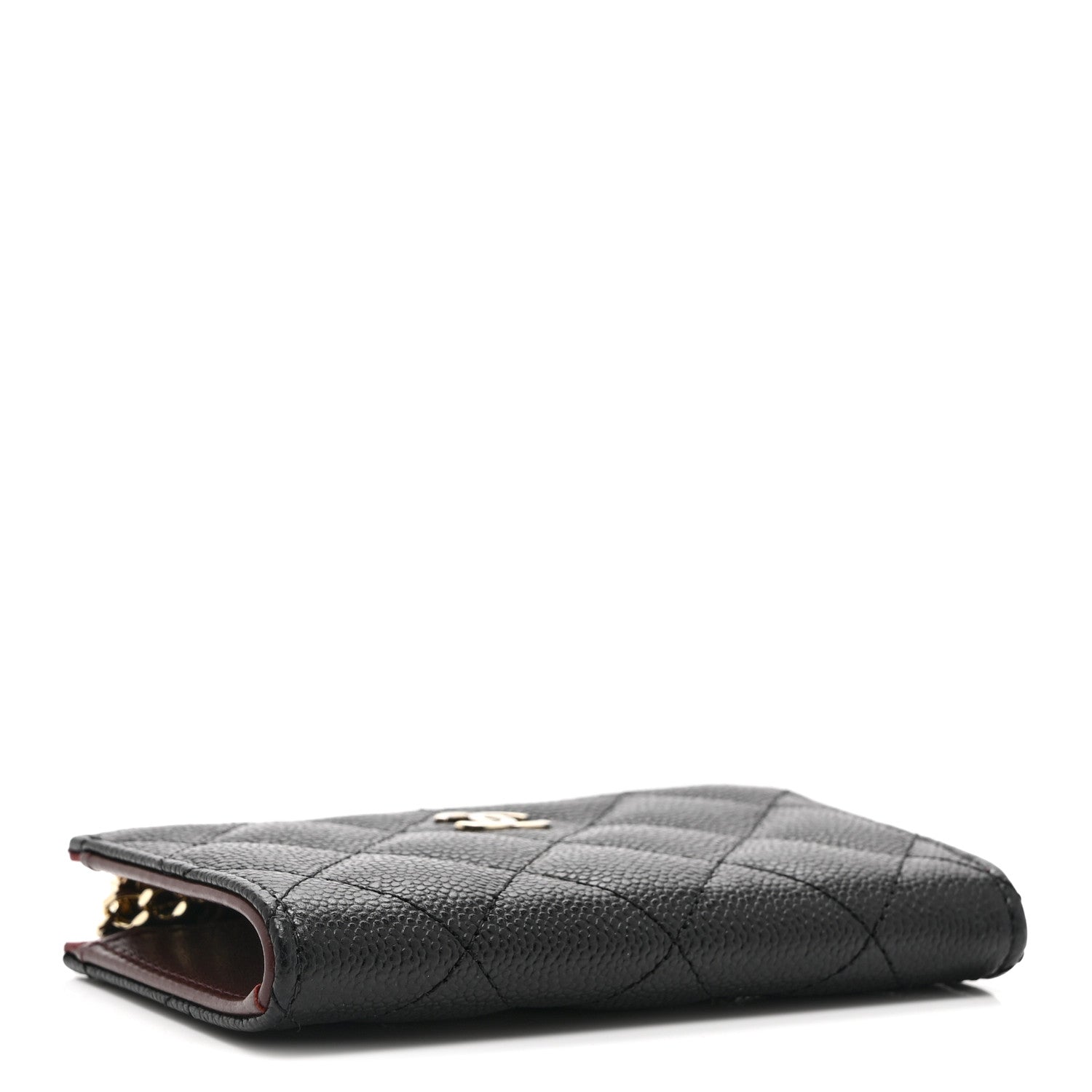 Chanel Caviar Quilted Zipped Key Holder Case Black 1870895