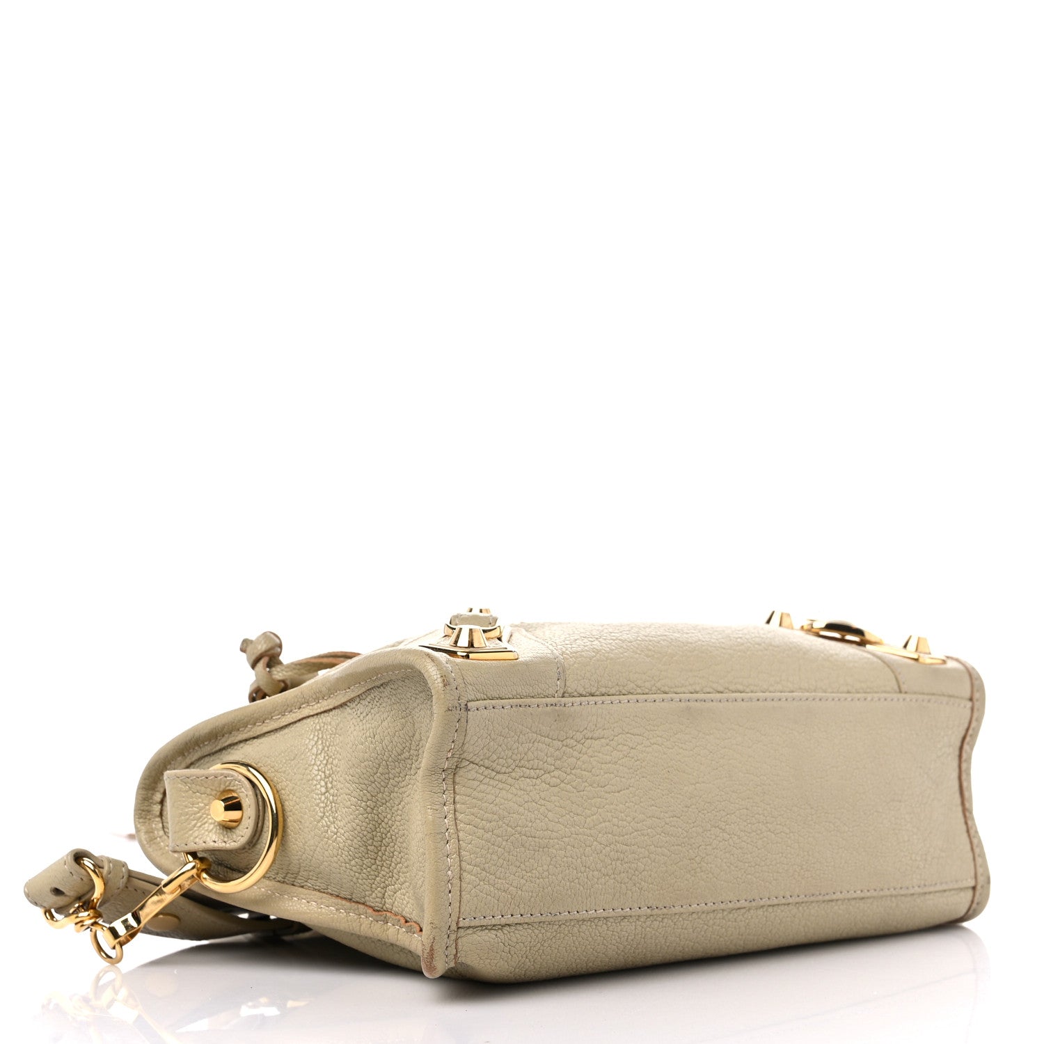Balenciaga Chevre Gold Metallic Edge Hardware Mini City Beige Oryx 4 of 18