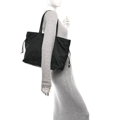 Prada Tessuto Nylon Saffiano Shopping Tote Black 2 of 11