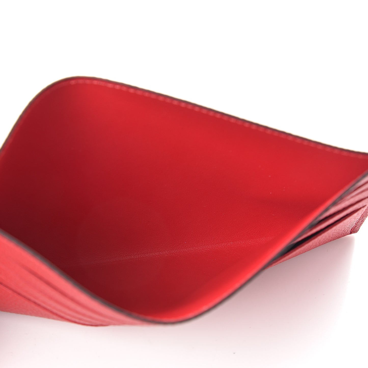 Calfskin Felicie Card Holder Insert Scarlet