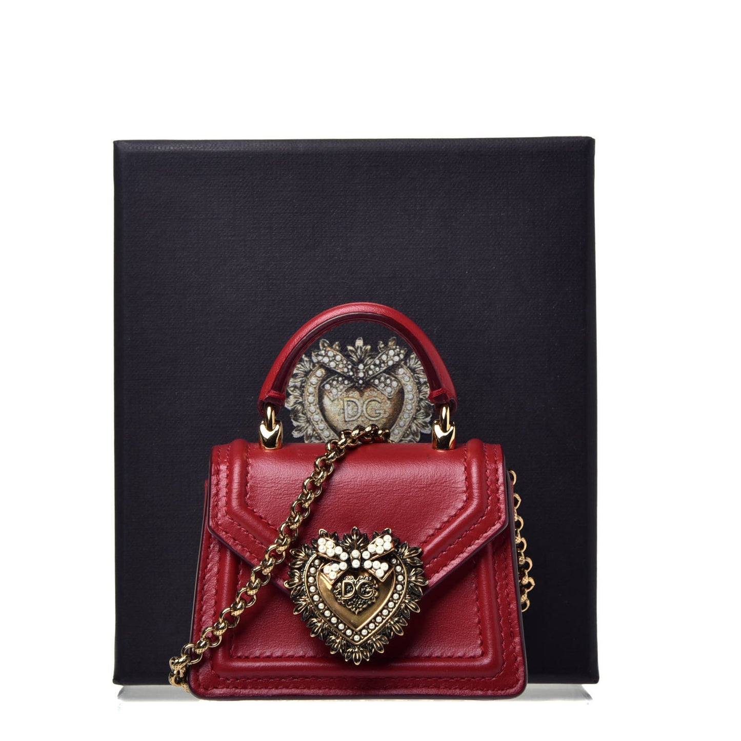 Smooth Calfskin Micro Devotion Satchel Red